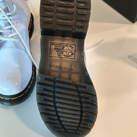 Dr. Martens 1460 Croc-Embossed Patent Leather Boots - Picture 5 of 8